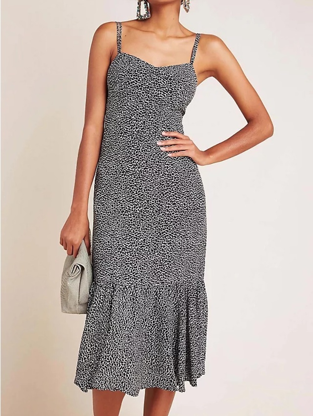 Anthropologie Tina Flounced Midi Dress